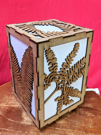 PNW Ferns Lamp - Corner view A