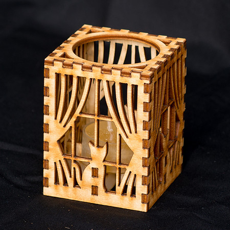 Window Cat Candle Lantern 2.5x2.5x3