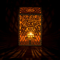 Oil Lamp Tea Light Candle Holder Luminary 5"x7"