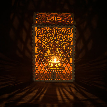 Oil Lamp Tea Light Candle Holder Luminary 5"x7"