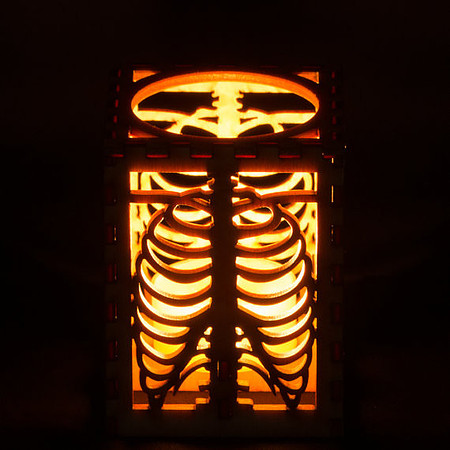 Rib Cage Tea Light Candle Luminary