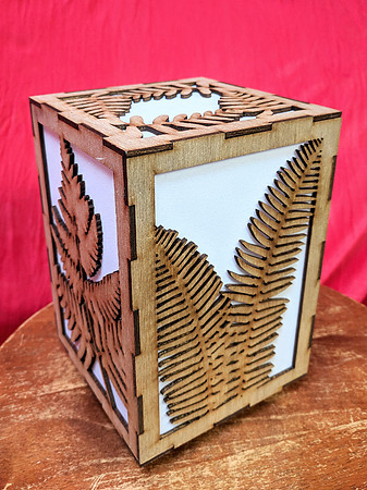 PNW Ferns Lamp - Corner view B
