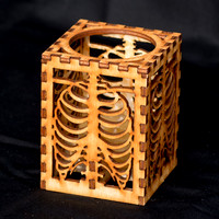 Rib Cage Candle Lantern 2.5x2.5x3