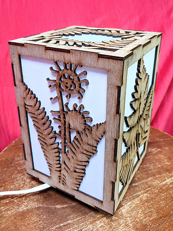 PNW Ferns Lamp - Corner view C